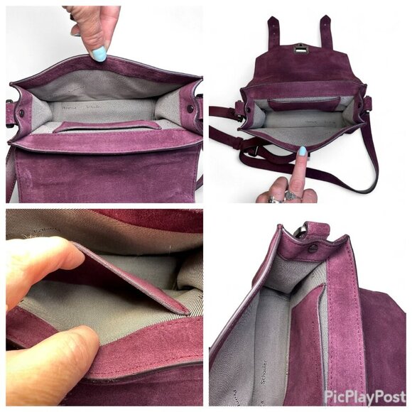PROENZA SCHOULER PS1 Suede Mini Crossbody Purple NWT - Picture 12 of 16